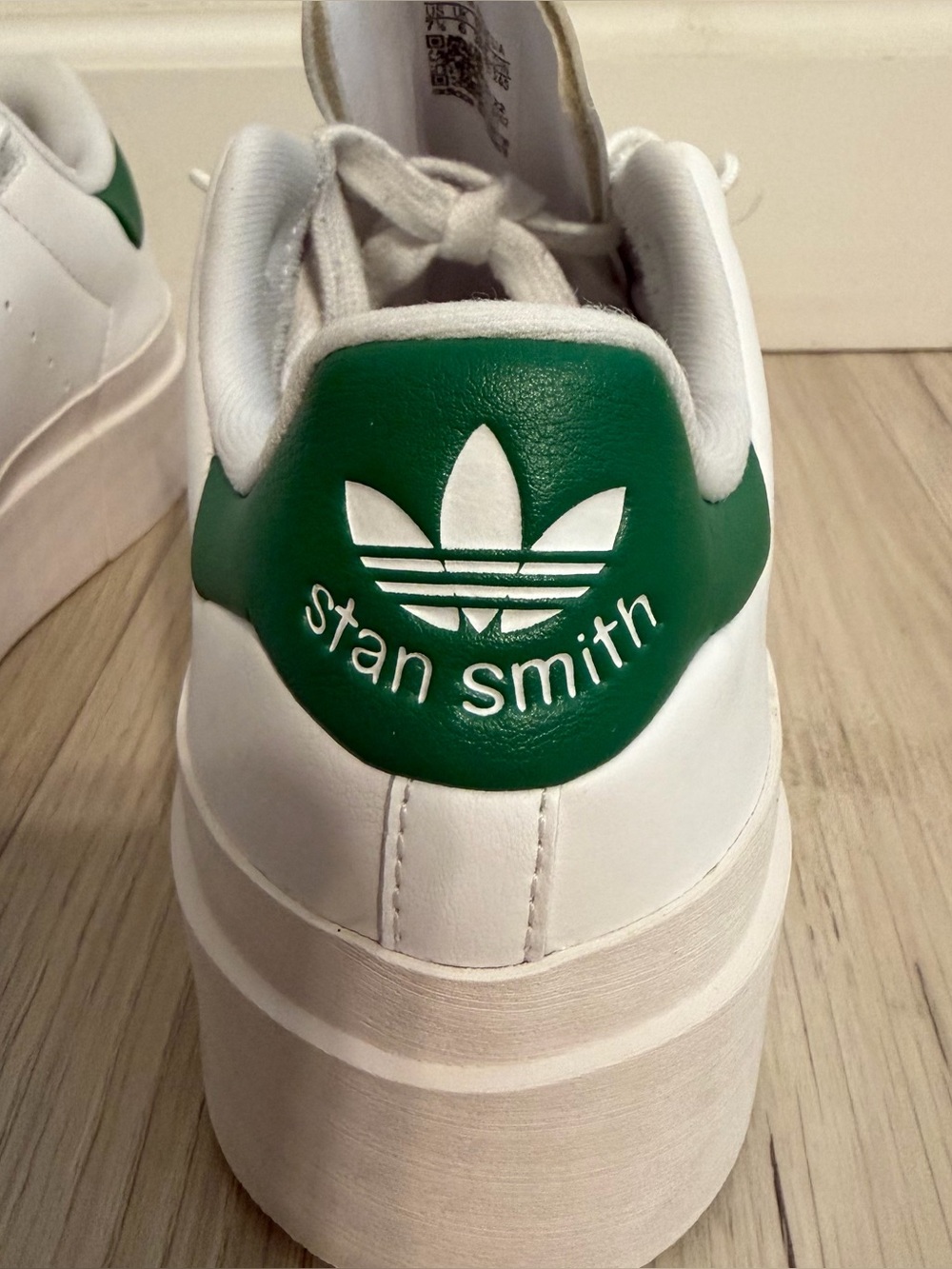 adidas Stan Smith Sneakers platform low top tennis shoe women’s 7 1/2 white - Picture 9 of 13